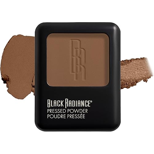 Black Radiance Pressed Powder, Pigment-Rich Matte Finish for Light Skin Tones, Oil-Absorbing Compact with Mirror & Sponge- Honey Amber