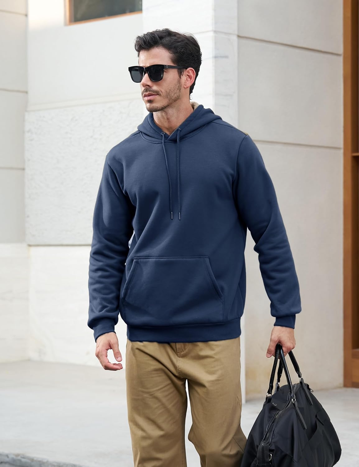 EKLENTSON Hoodies for Men Fleece Pullover Heavyweight Winter Warm Sweatshirts Sherpa Lined Hoodie with Kanga Pocket - Image 2