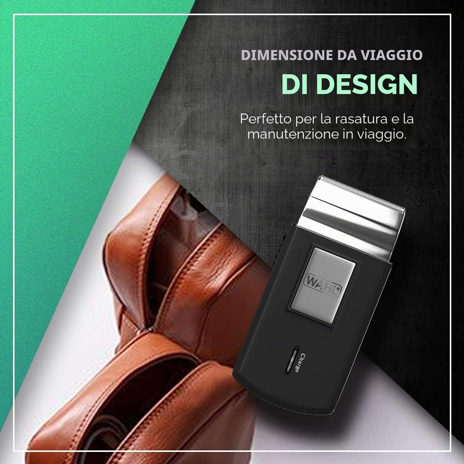 WAHLWAHL DETAILER CORDLESS SENZA FILO CON LAMA T-WIDE & 3615-0470 - Mobile Shaver Rasoio Cordless, neroWAHL