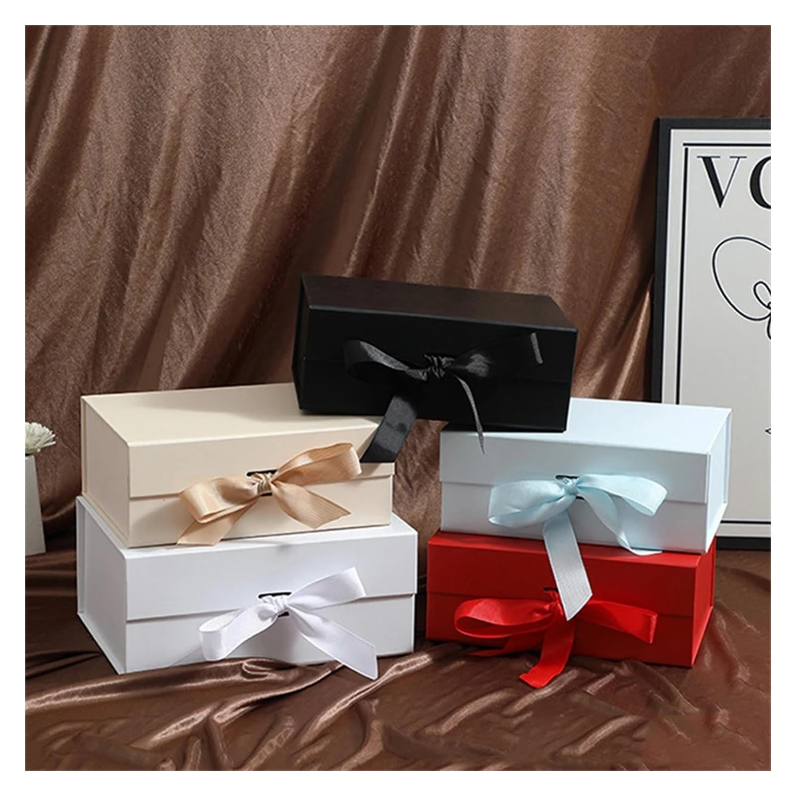 Scatole regalo a conchiglia magnetica da 2 pezzi for matrimonio per Compleanno, San Valentino