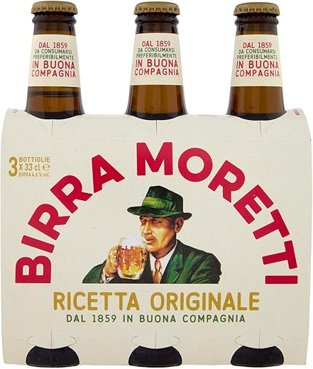 Birra Moretti Beer Bottle, 3 x 330 ml