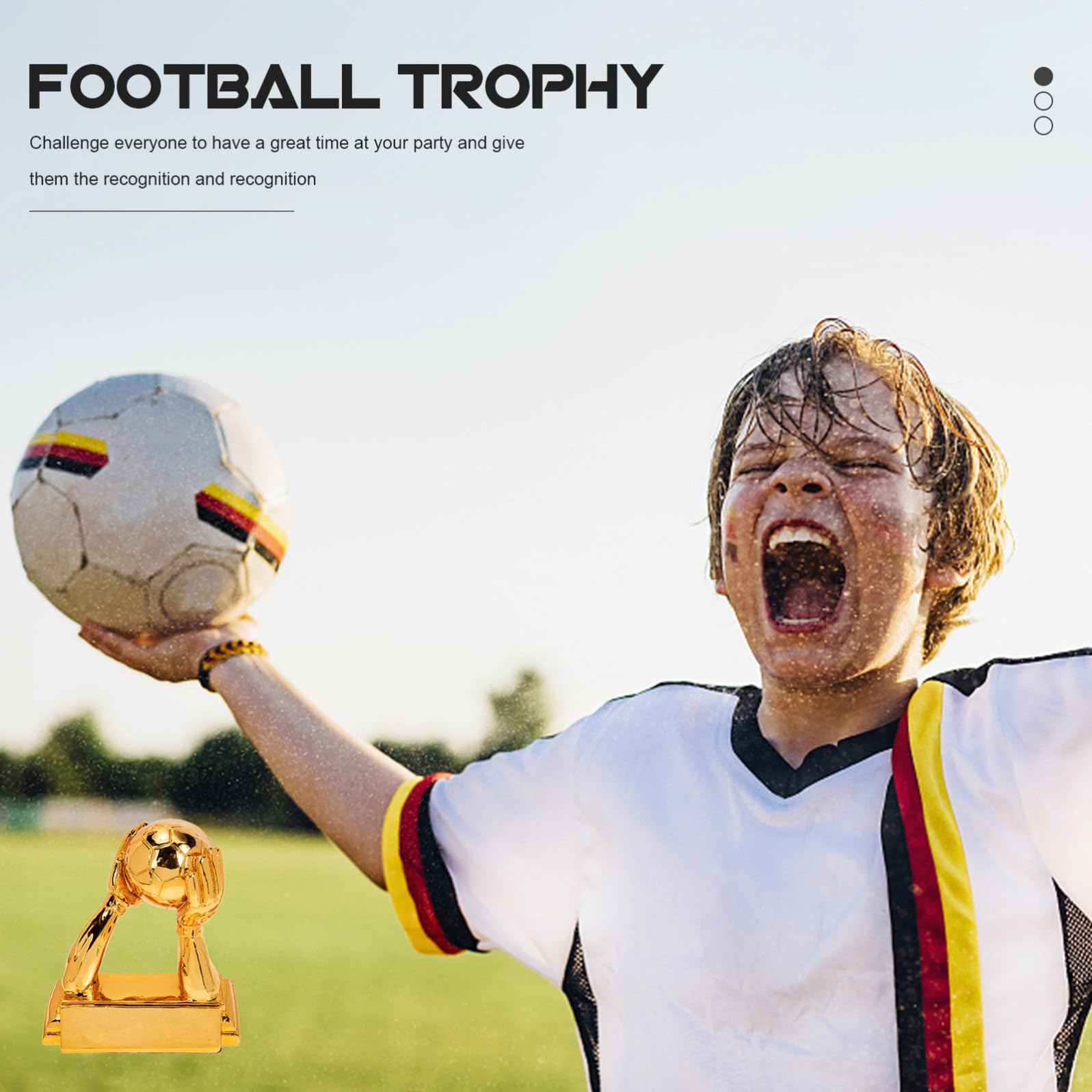 GALPADA Decorazione Pallone Resina Oro per Collezione e Ricordo | Resina Resistente All’usura, Finitura Elegante, per Conservazione Prolungata, Ornamento Sportivo da Casa