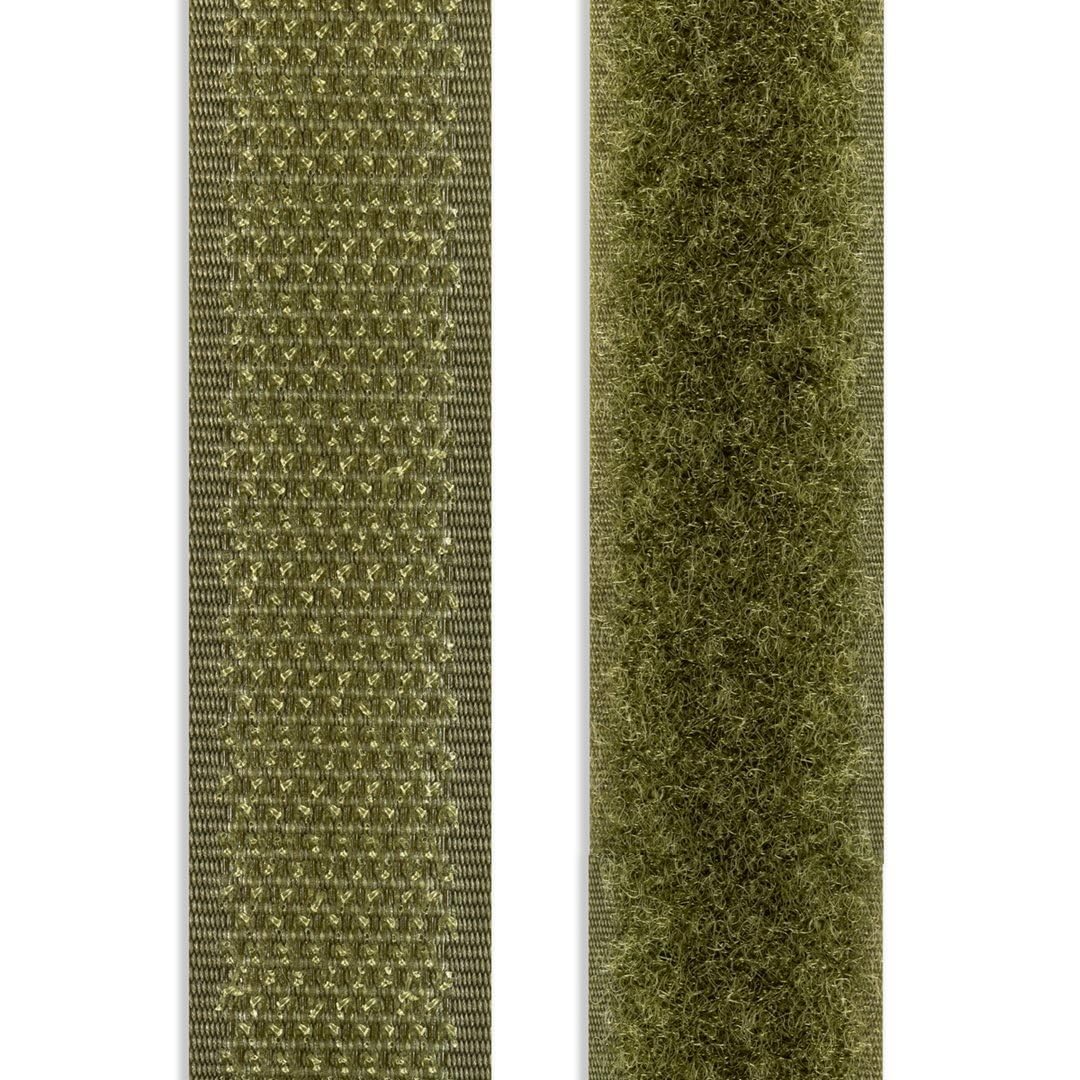 1 Inch Olive Drab Hook and Loop Tape 10 Yards Sew on Non-Adhesive Nylon Heavy Duty Strips Fabric Roll Fastener Set Ideal for Military Form Bags Clothes Shoes Backpacks Home Office School Craft DIY