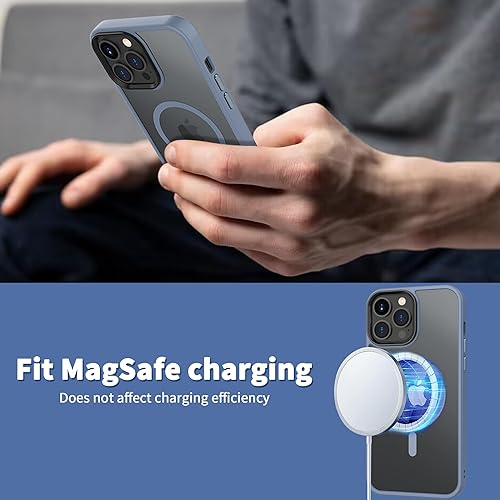 Miniatura 8 de CACOE Funda magnética para iPhone 13 Pro Max de 6.7 pulgadas, compatible con MagSafe y soporte magnético para teléfono de automóvil, funda