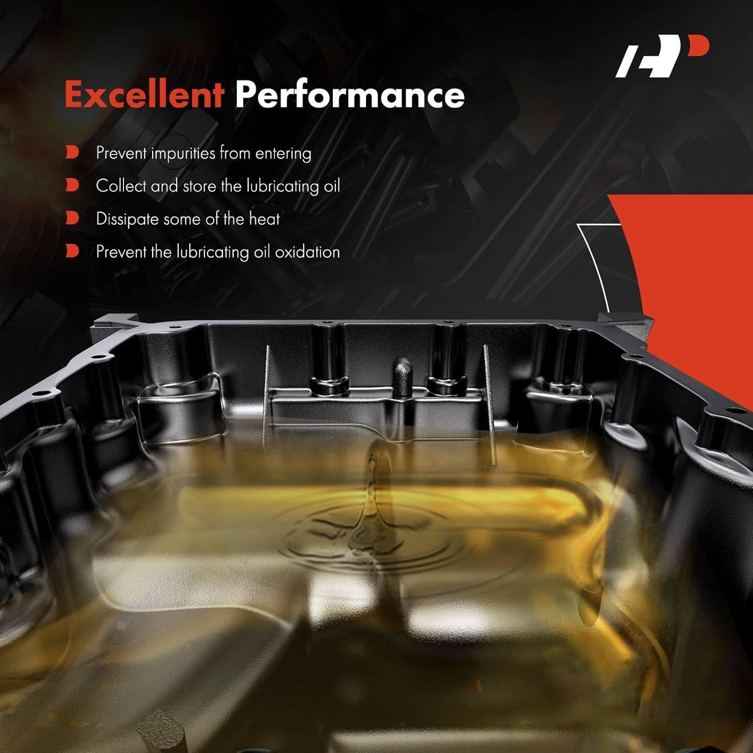 A-Premium Engine Oil Pan Sump with Drain Plug Compatible with Kia Soul 2010-2019, Rio 2012-2019 & Hyundai Accent 2012-2019, Veloster 2012-2017, 1.6L