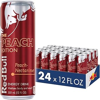 Red Bull Energy Drink, Peach-Nectarine, 12 fl oz, 24 Cans
