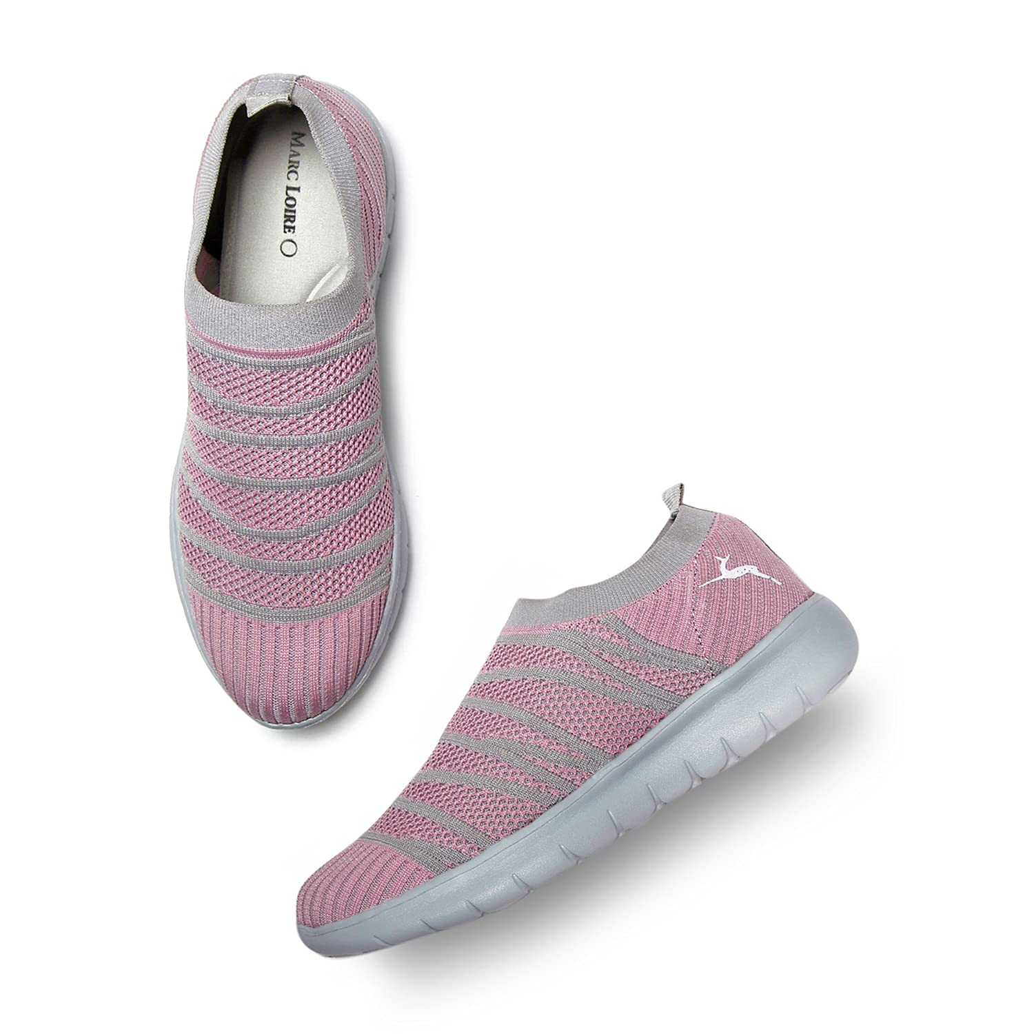 marc loire Women's Lightweight Athleisure Knitted Active Wear Slip-On Sneaker Shoes for Sports, Athletics and Walking-picture-38