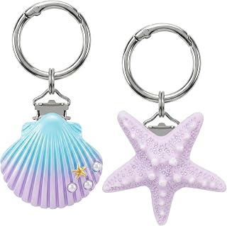 Hat Clip for Travel on Bag Resin Seashell Starfish Hats Holder | Includes 2 Pieces. Resin Material. Hands-Free Design. Trendy Handbag Purse Accessory