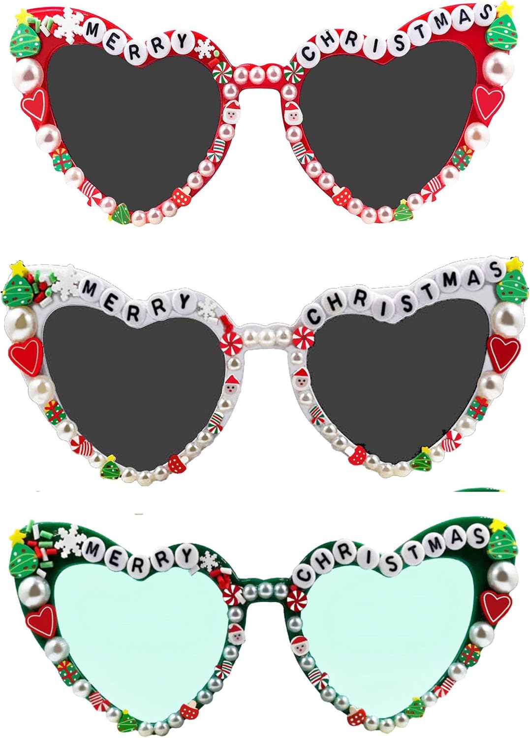 Christmas Sunglasses,Party Props Accessories Favors Decorations Glassed Xmas Eyeglasses Party Supplies