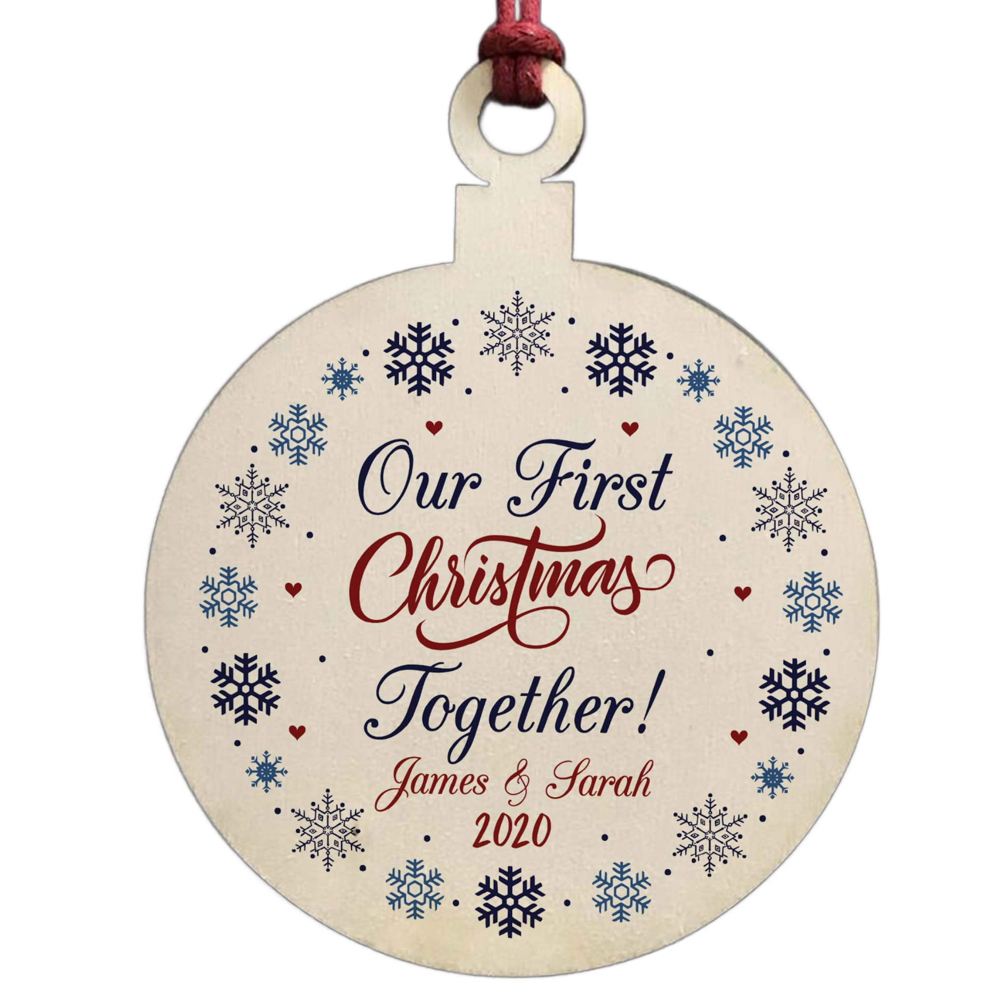 Our First Christmas Together PERSONALISED Tree Decoration Boyfriend Girlfriend Gift
