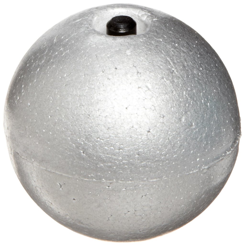 Molecular Models Silver Polystyrene Monovalent Metal Atom Center, 2" Diameter