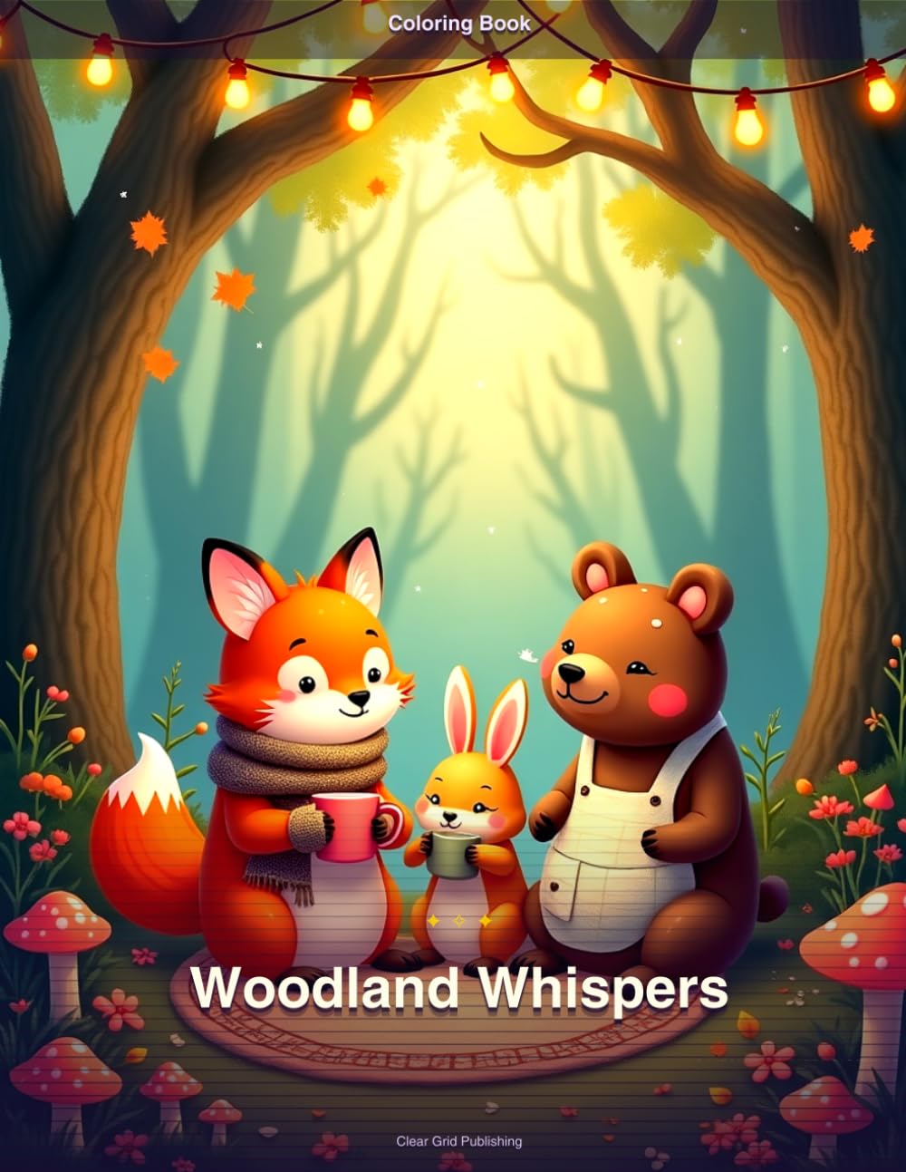 Woodland Whispers: Cozy Forest Friends Coloring Book - Cottagecore Animals in an Enchanted Forest: 45 Adorable Woodland Creature Scenes with Foxes, Bunnies, Bears, Owls & More — Perfect for Children