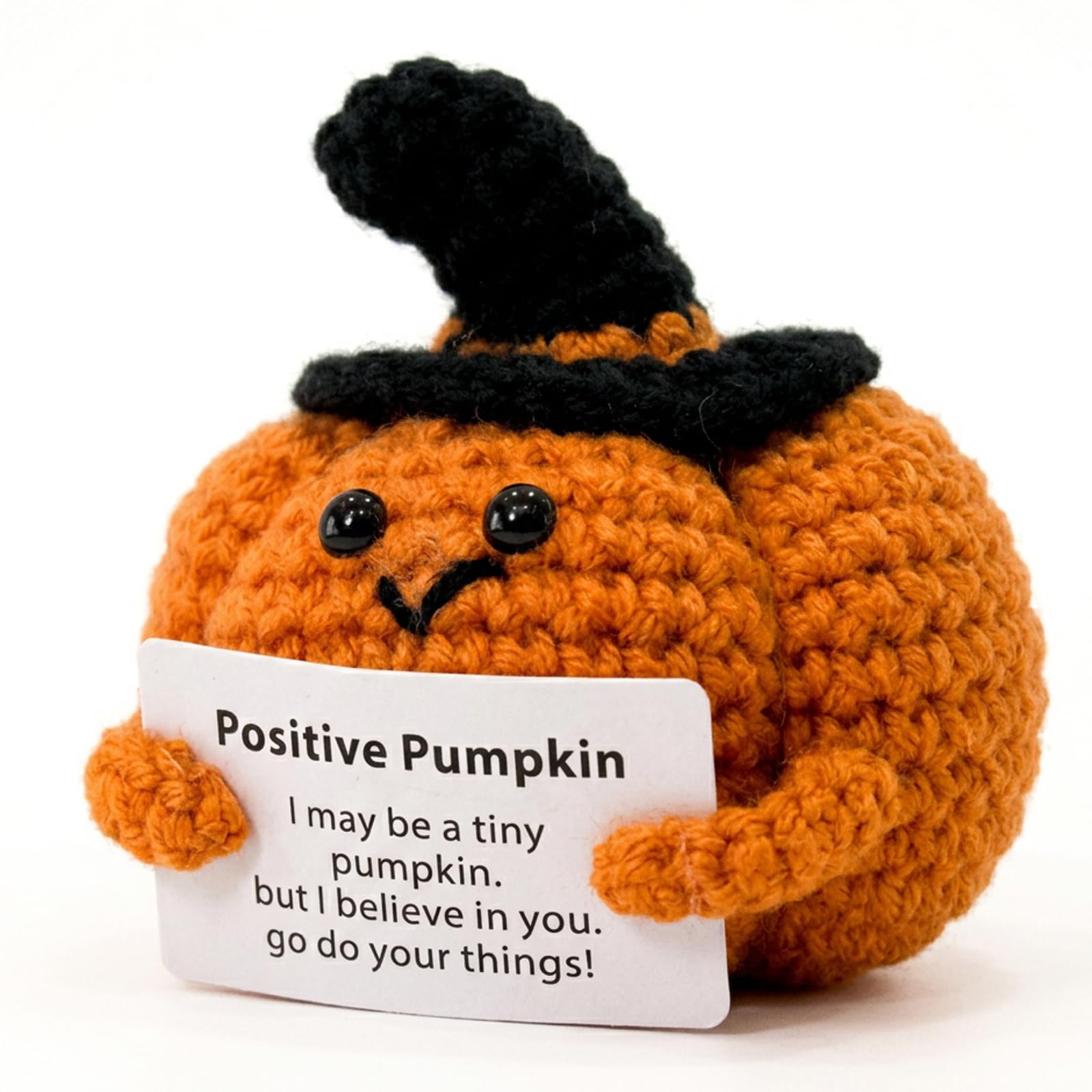 Crochet Pumpkin Autumn Gifts, Positive Pumpkin Ornament Autumn Decor