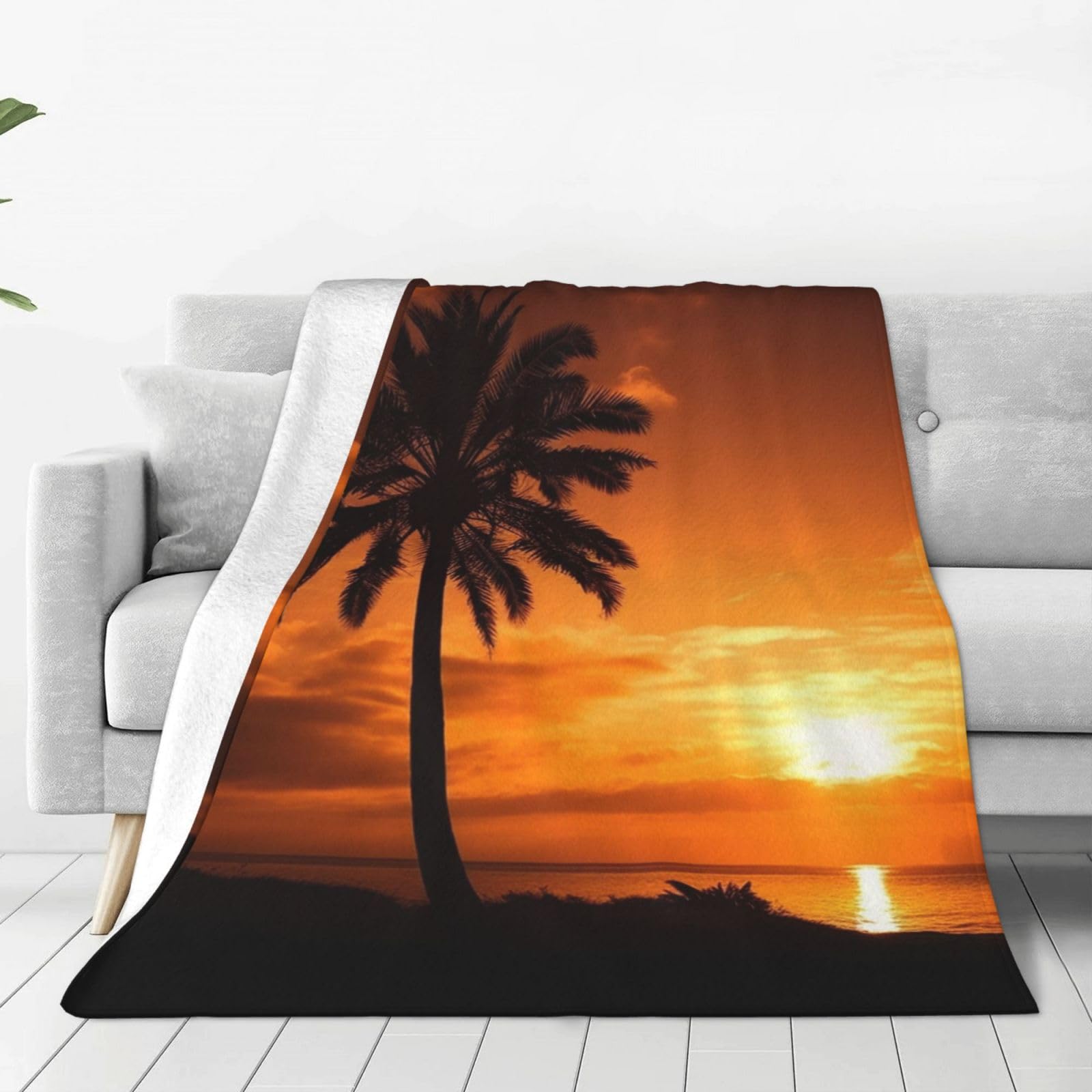 Couverture en flanelle anti-froid légère et douce pour canapé et lit 152x127cm