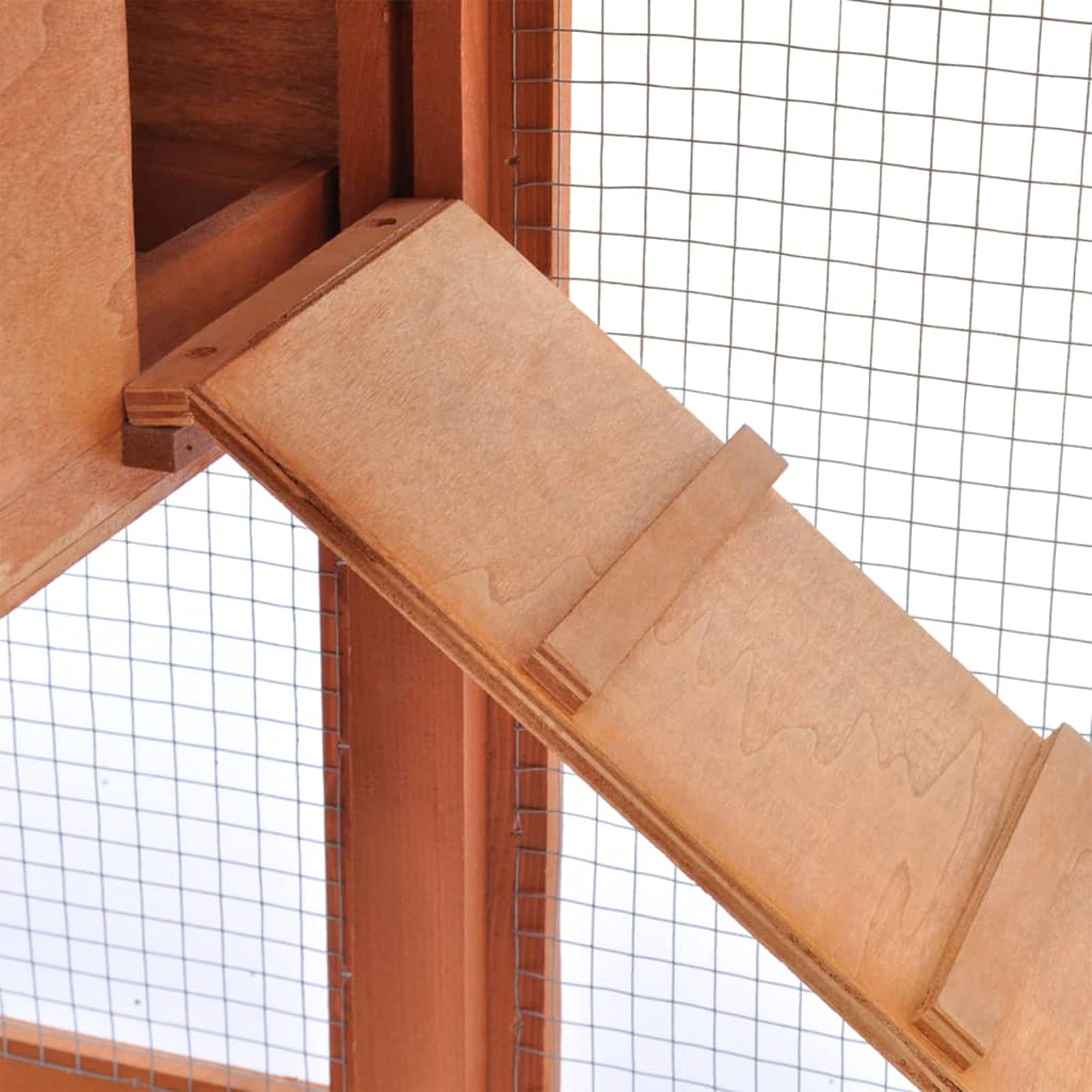 Casa de Animales Grande Jaula conejera, Jaula De Conejo, Casa Cobaya, Casita Conejo, Escondite Grande para Erizo, de Madera, Verde y Madera, 140 x 46 x 85 cm