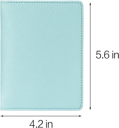 Miniatura 2 de Paquete de 2 fundas para pasaporte y tarjetero de vacunación de piel sintética para pasaporte, funda protectora de ranura para pasaporte de viaje,