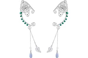 Elf Fairy Costume for Girls Ear Cuff Accessories - Graceful Blossom Jewelry...