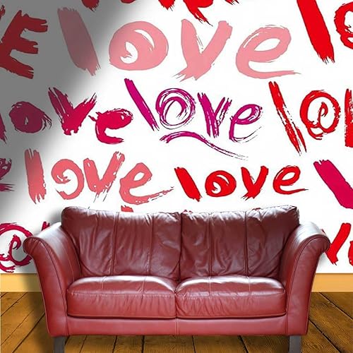 Miniatura 3 de Papel De Paredes - Adhesivo decorativo para cabecero rojo, casa de muñecas en forma de corazón, versátil para varios espacios (ancho) 137.8 pulgadas