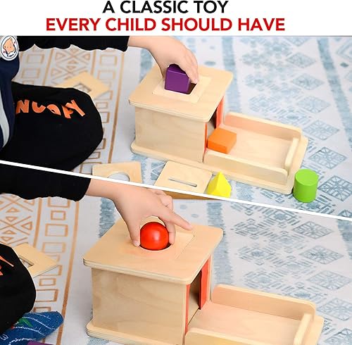 Miniatura 6 de Luttz Caja de permanencia de objetos con bandeja 6 en 1 juguetes para niños pequeños juguetes Montessori para niños y niñas juguetes para niños de 1