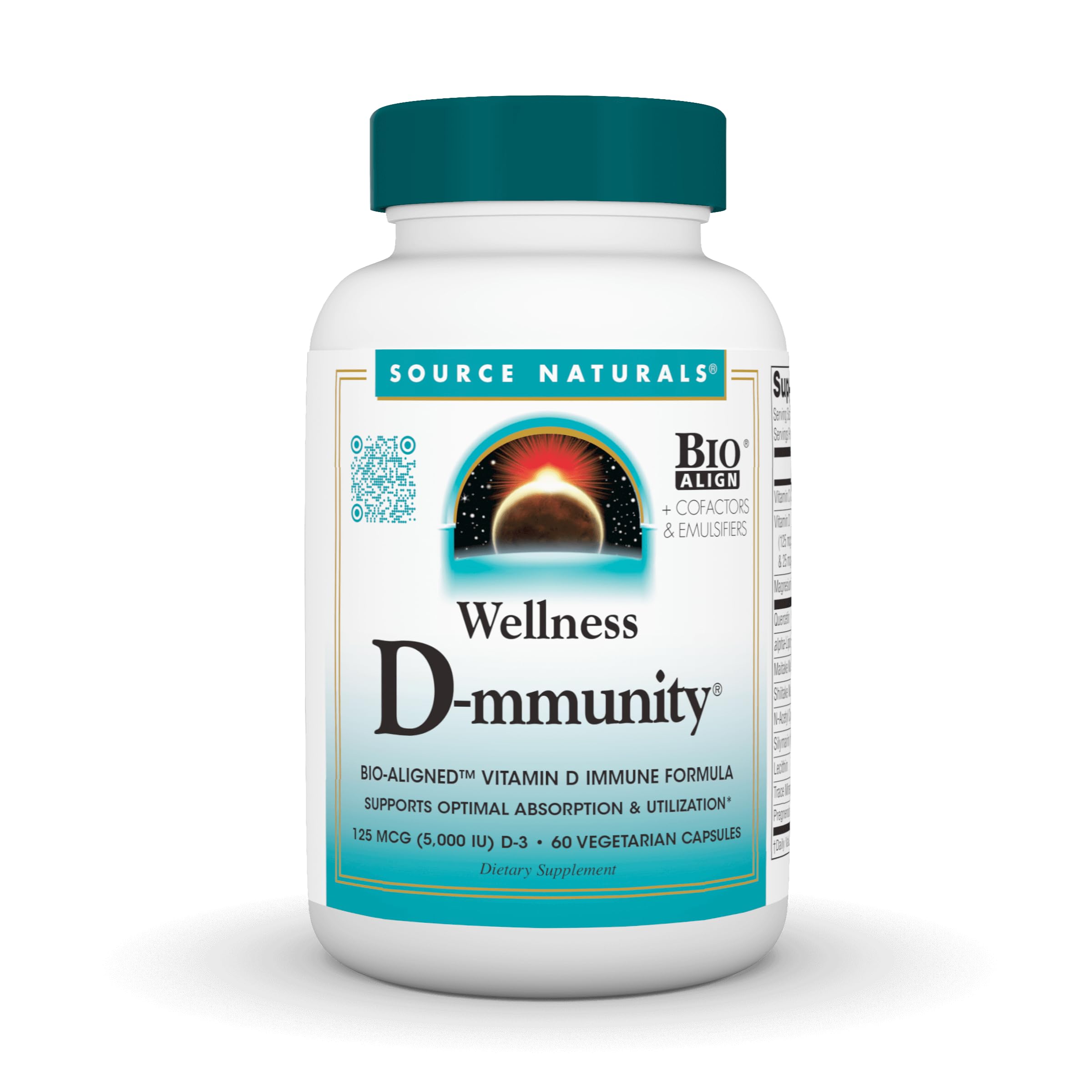 Wellness D-mmunity, Bio-Aligned Vitamin D Immune Formula, Supports Optimal Absorption and Utilization* - 60 Vegetarian Capsules