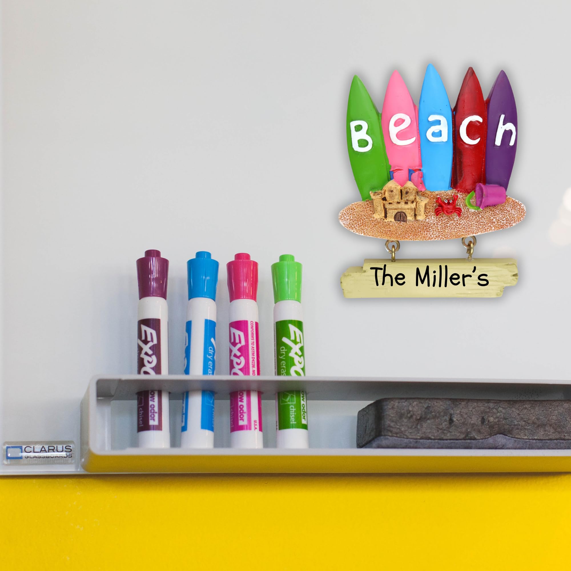 Amazon.com: Needzo Customizable Beach Souvenir Magnet, Surfboard