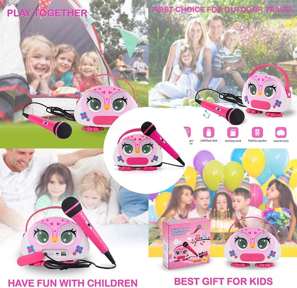 NA Kids Karaoke Machine with Microphone for Toddler Girls Boys Bluetooth Children Karaoke Speaker for Singing Portable Kids Sing Along Music Machine for Birthday Gift : Toys & Games