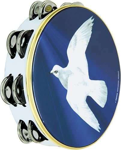 Remo TA-9108-18 Pandereta de alabanza - Paloma religiosa, 8"