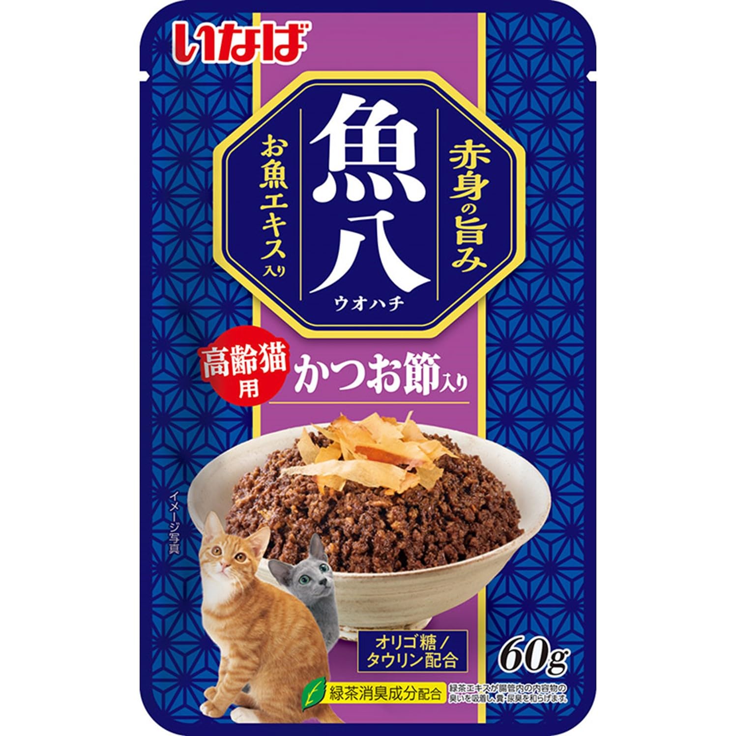 yoto　いなば　魚八　高齢猫用かつお節入り　６０ｇ×１６０個セット 猫用 Amazon | いなば 魚八パウチ 高齢猫用 かつお節入り 60g×16袋 (ボール
