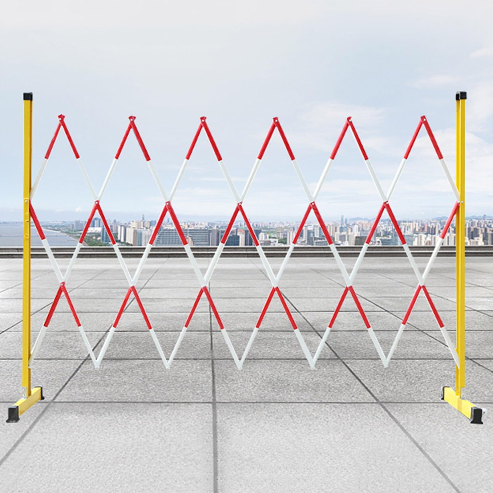 Barrière de sécurité industrielle pliable pour contrôle piéton