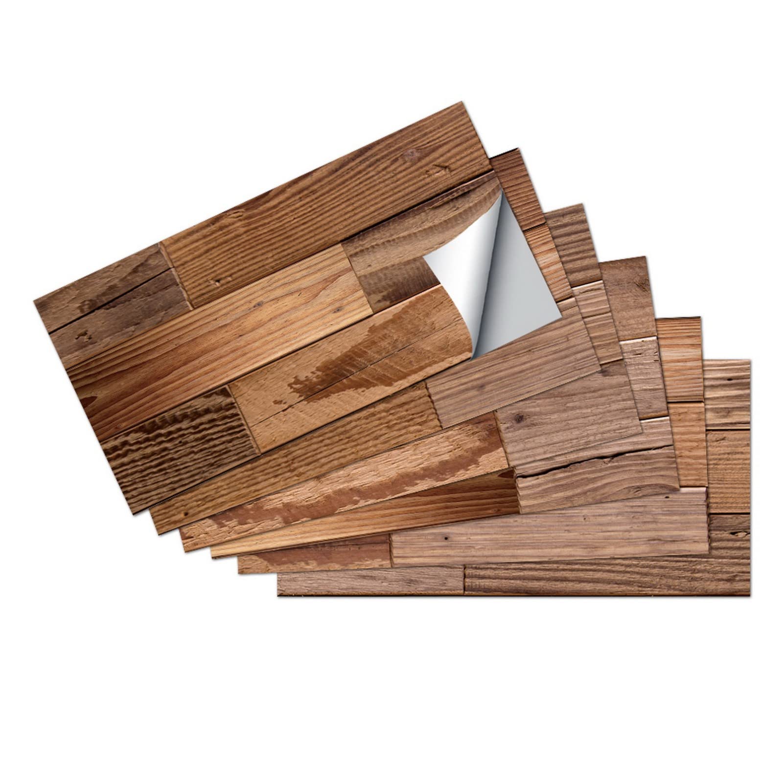 Piastrelle adesive effetto legno 3D, impermeabili, in PVC, decorazione da parete, cucina, bagno, paraschizzi, 15 cm x 30 cm
