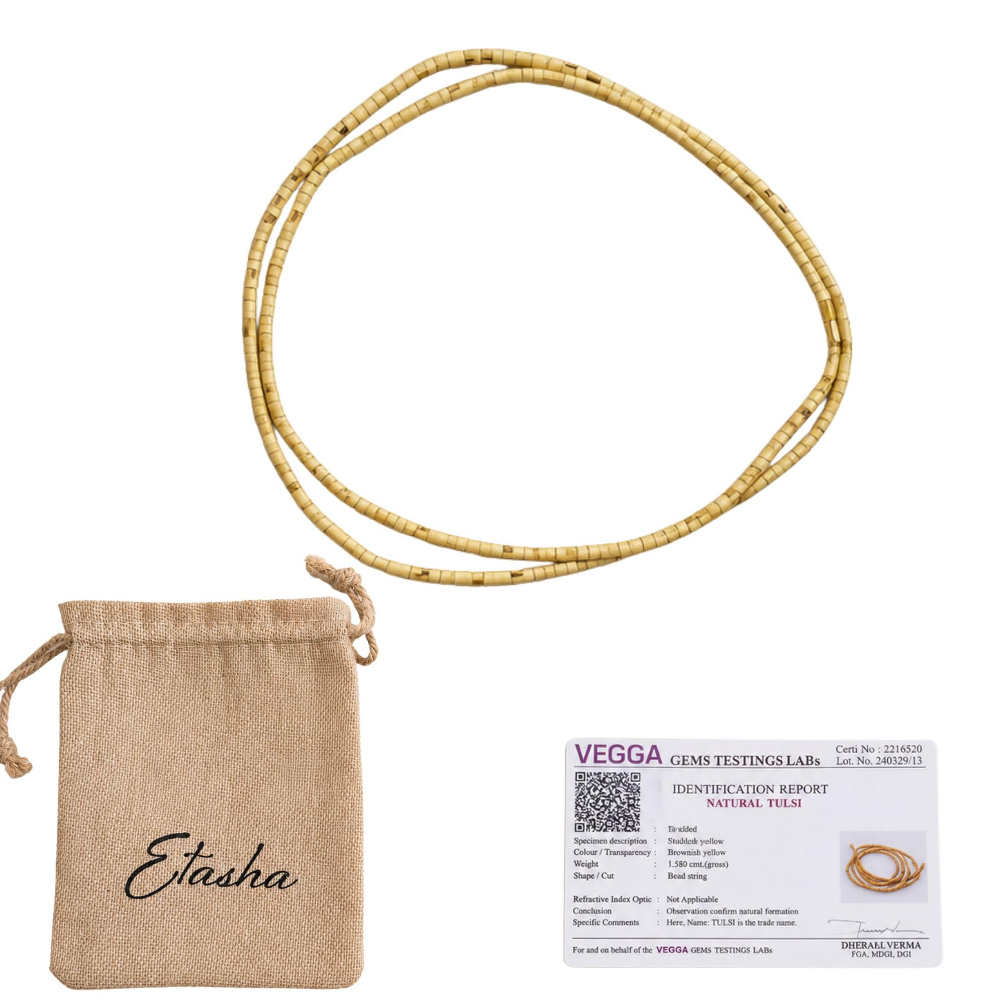 Tulsi Kanthi Mala Original 2 Round with Certificate | Kanthi Mala 2 Round | | Kanti Mala |Tulsi Mala Original with Certificate | 32 CM in Length-picture-22
