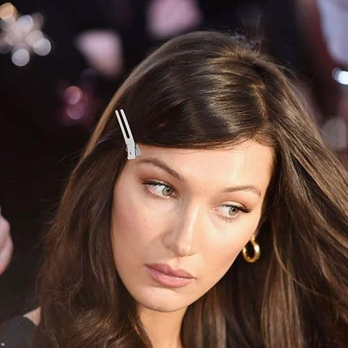 Miniatura 4 de 60 pinzas de pelo de doble punta para peluquería de 1.8 pulgadas, sección de ajuste de rizos, pinzas para el cabello para moño de pelo, clips de
