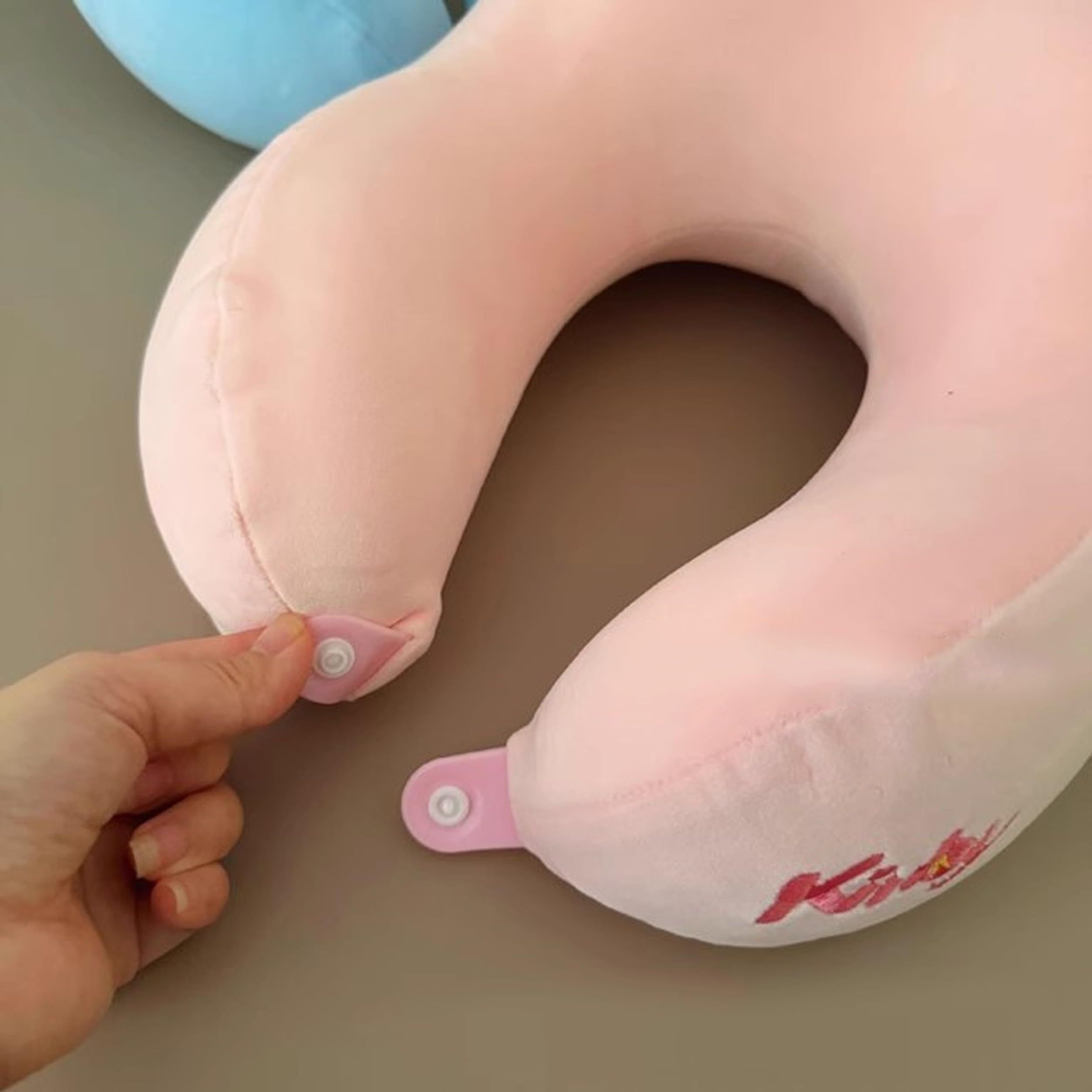 Roffatide Anime Kuromi Car Neck Pillow 2 Pcs Plush Auto Head Neck Rest