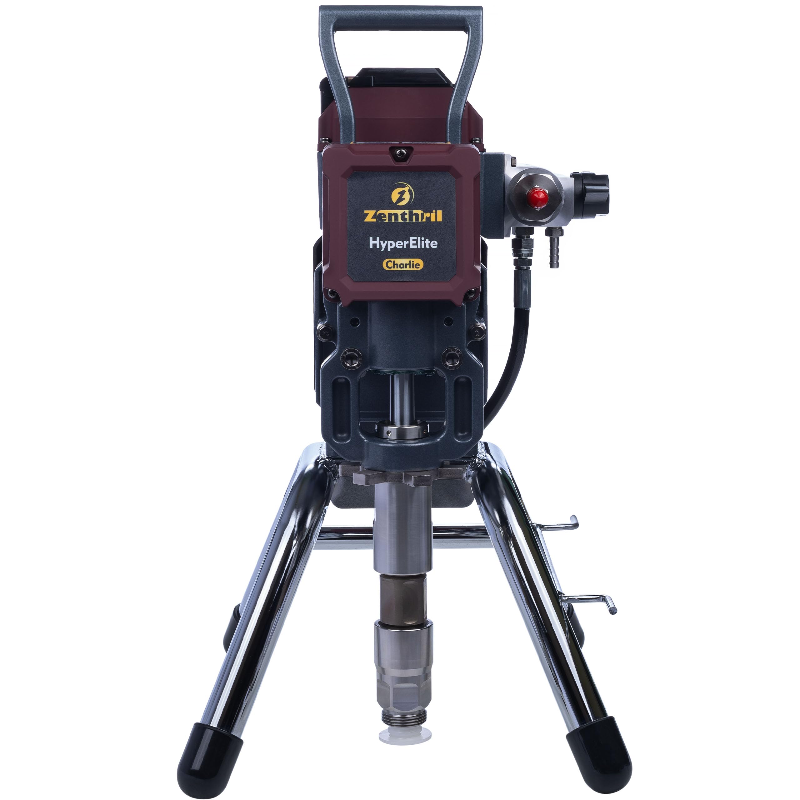 Zenthril Charlie HyperElite - Airless stacja lakiernicza 2500W, 25MPa, 3,5 l/min, dysza 0,031" | Bezszczotkowy silnik, ekran LCD, Voice Assist | Do farb wewnętrznych/zewnętrznych