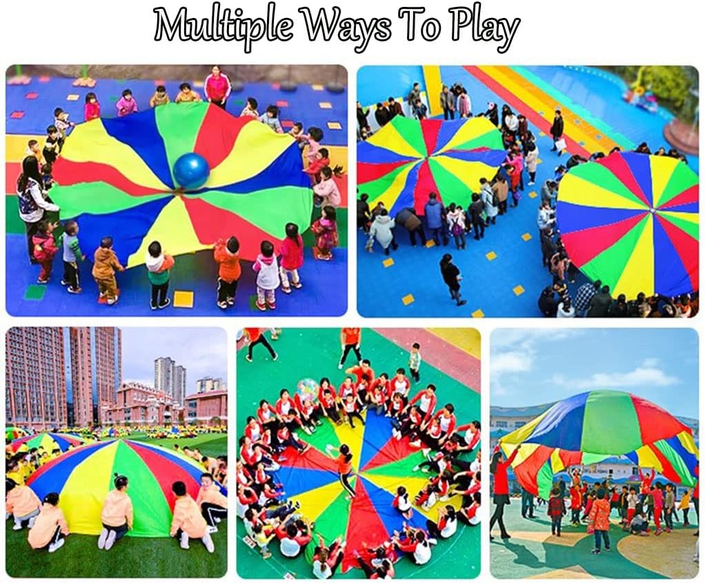 パラバルーン 子供の感覚トレーニングプレイパラシュート、 子供のための誕生日プレゼント、 直径2-12m / 6.5-40ft (S