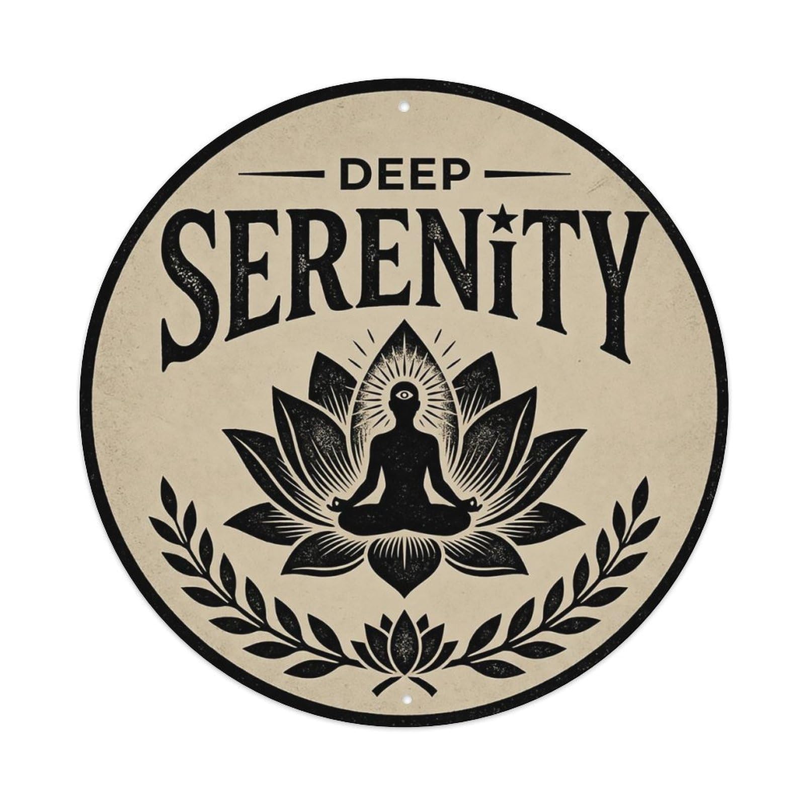 Zen Flower Meditation Den Serenity Metal Tin Sign