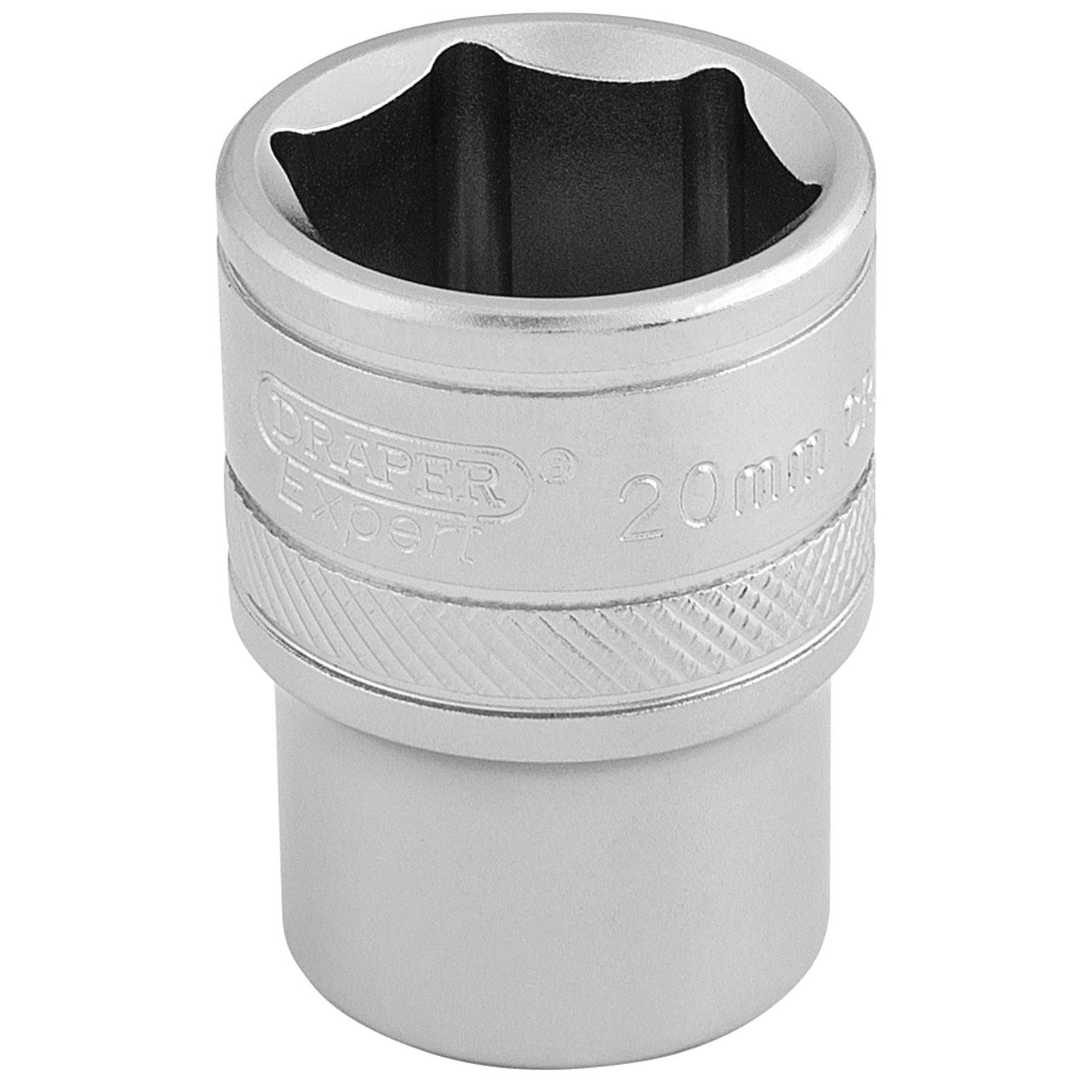 Draper 6 Point Metric Socket, 1/2" Sq. Dr., 20mm 16610