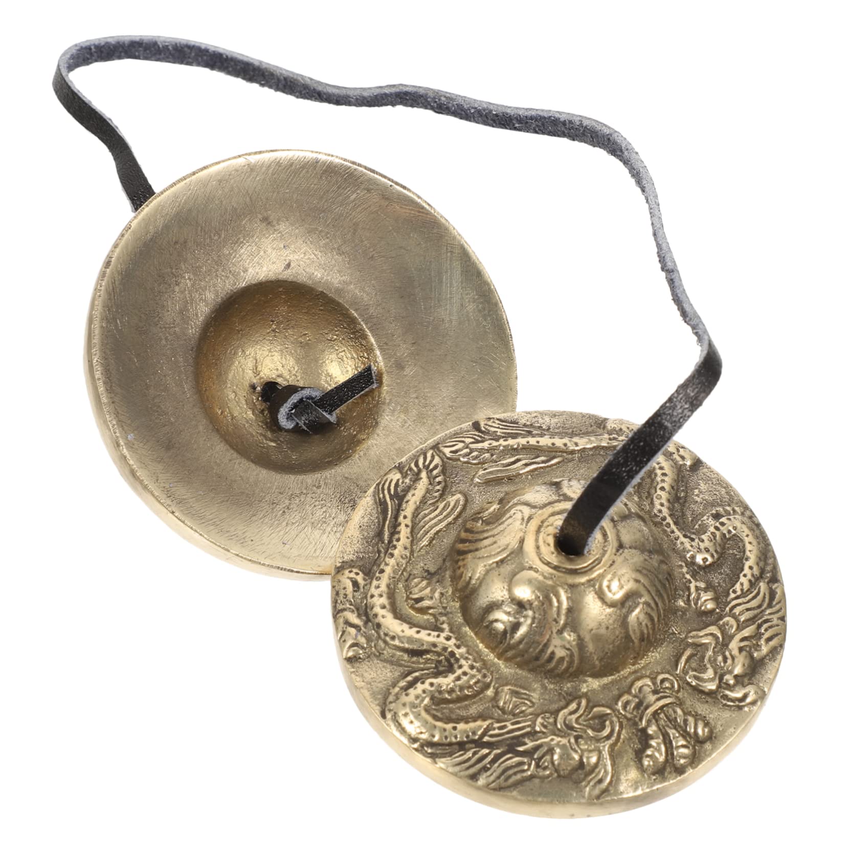 Toddmomy Rhythm Meditation Cymbal Bell Vintage Copper Percussion Instrument for Yoga Sound Therapy Music Awareness Appearance Texture Easy to Play Durable Design