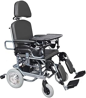 Sillas de ruedas eléctricas para adultos Ancianos discapacitados con silla de ruedas eléctrica de aleación de aluminio de edad avanzada con silla de ruedas for minusválidos Vespa batería de litio de d