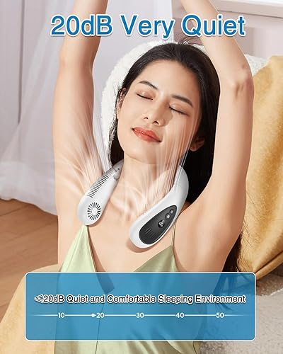 Miniatura 6 de GAITIR Ventilador de cuello, aire acondicionado de cuello de 5000 mAh, ventilador de cuello portátil de enfriamiento de semiconductor, ventiladores