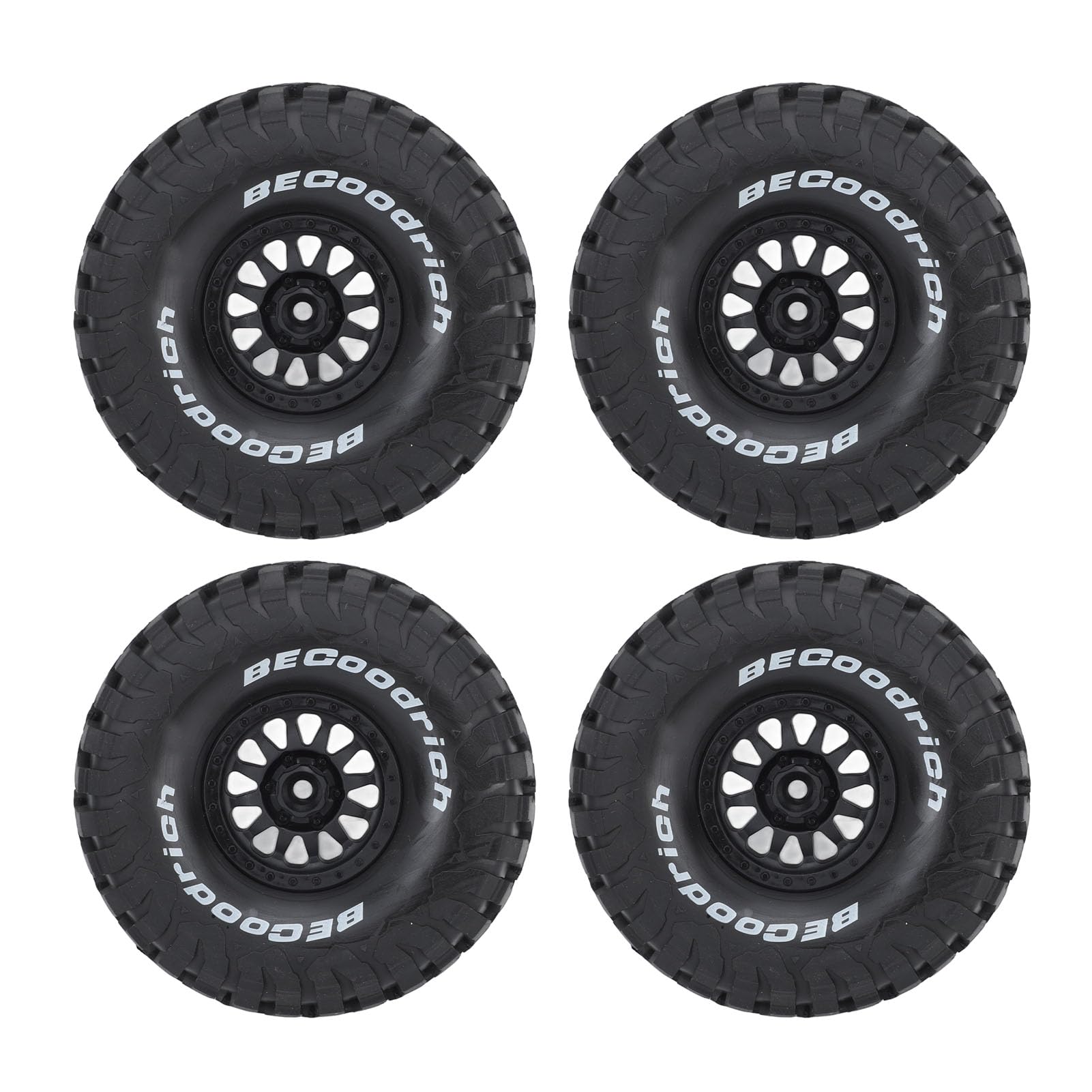 4 Pièces RC Voiture Pneu Poignée en Caoutchouc Plastique Haut Amorti RC Voiture Roue Jante Pneu pour Mojave UDR 1/7 Camion Court
