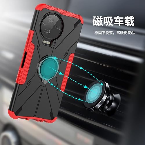 Miniatura 6 de Funda para Infinix Note 12 Pro 4G, soporte giratorio de 360, doble capa, a prueba de golpes, para Infinix Note 12 Pro 4G X676B, color negro