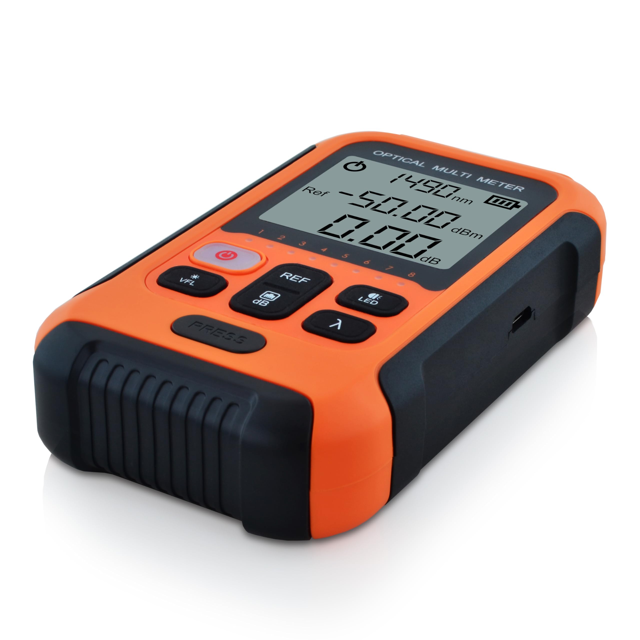 Optisches Leistungsmessgerät 800~1700nm -50~+26dBm 650nm 30km VFL FTTH Optical Fiber Power Meter SS103PVC12