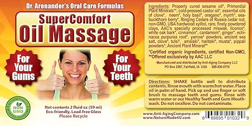 Miniatura 6 de SuperComfort - Masaje de aceite de rescate  Cuidado natural de las encías antes del hilo dental para desintoxicación y circulación oral  Orgánico,