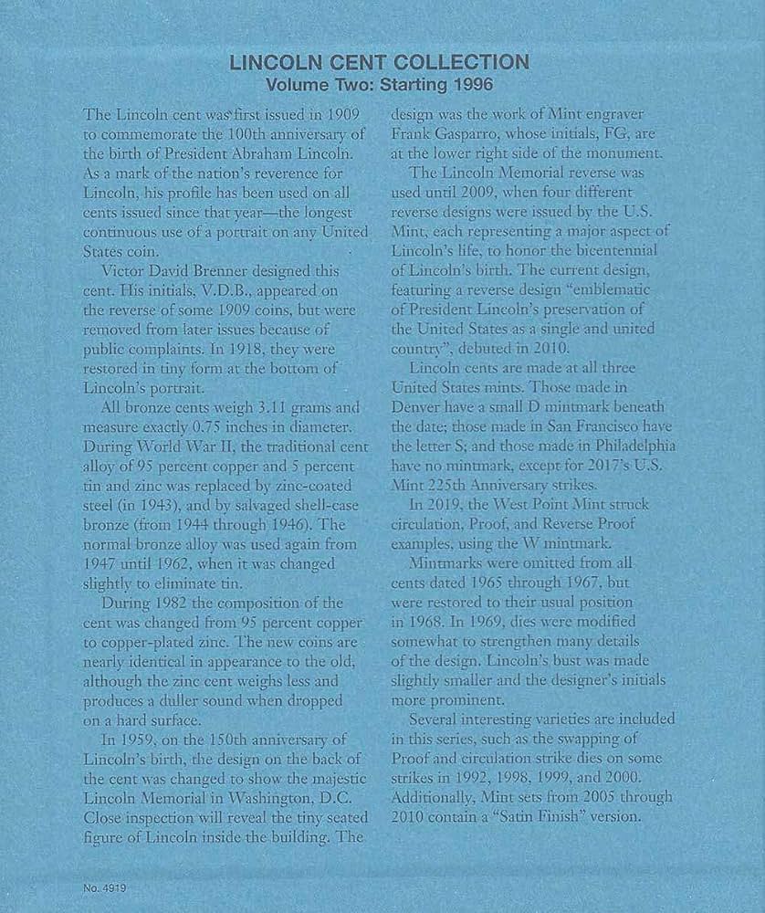 Amazon.com: Whitman US Lincoln Cent Coin Album 1996 - 2024