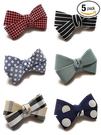 Kashishs Multicolour Bow Hair Clips/Pins for Women and Girls (5 pcs)