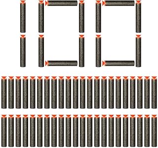 Isesuch 100PCS Multicolor Universal Soft Bullet Head Foam Bullets EVA Hollow Hole Head Suction Cup Refill Bullet Darts Toy Gun Accessories Compatible for Nerf Series Blasters 7.2cm