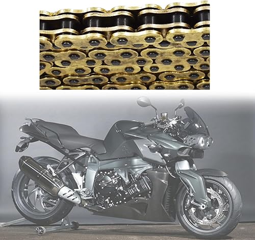 Miniatura 6 de labwork 520 O-Ring Gold Drive Chain 120 Links Reemplazo para Honda Suzuki Kawasaki 520 X 120 con Masterlink