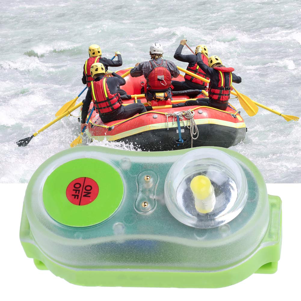 Topyond Luz para Chaleco Salvavidas, Luz para Chaleco Salvavidas Autoiluminada De Agua De Mar JHYD-I, Luz LED De Litio, Llamativa para Atraer Rescate(Azul Verde)