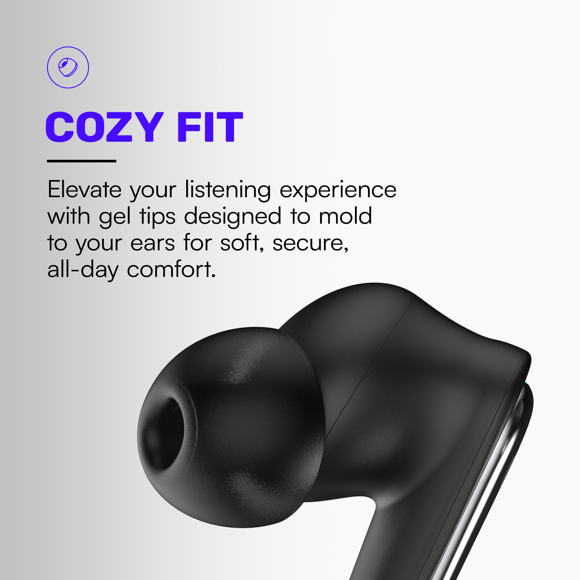 Raycon Pro Earbuds - Auricolari wireless Bluetooth con cancellazione attiva ibrida del rumore, modalità di consapevolezza, batteria da 40 ore, 6 microfoni, resistenza all'acqua IPX5, vestibilità